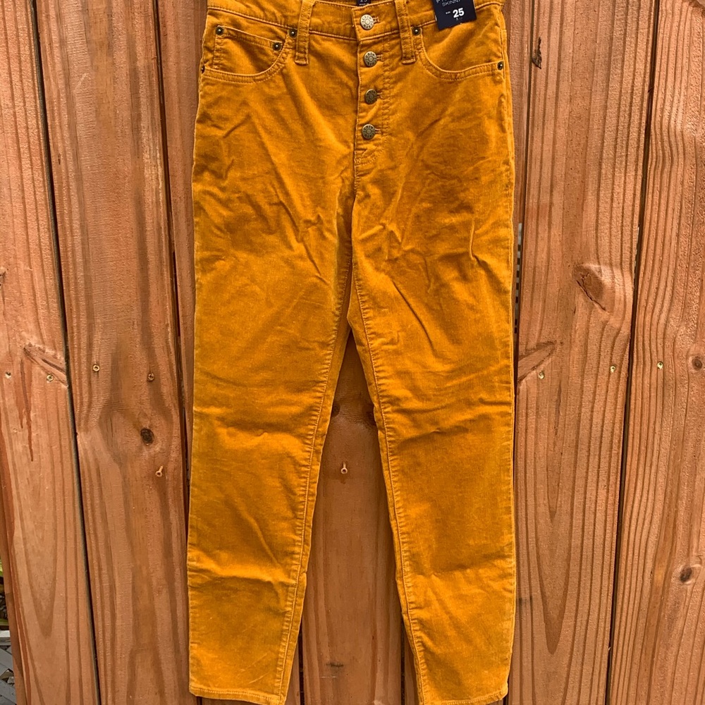 NWT Jcrew factory mustard cords with button fly